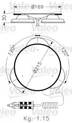 VALEO 040023 Holder, rotating beacon